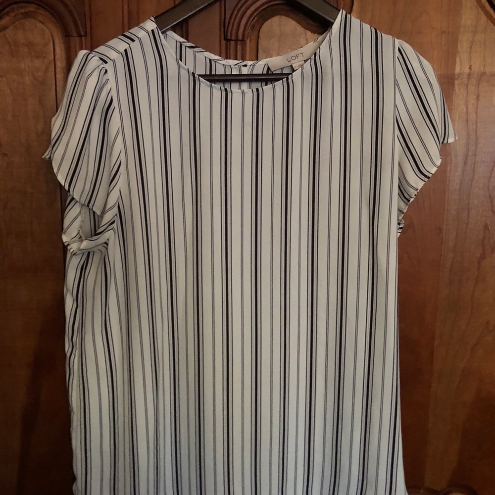 Striped blouse - button back
